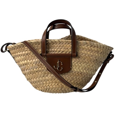 ジミーチュウ Jimmy Choo ラフィア製 Macy カゴバッグ 2way ショルダーバッグ ハンドバッグ 斜めがけ クロスボディ レディース