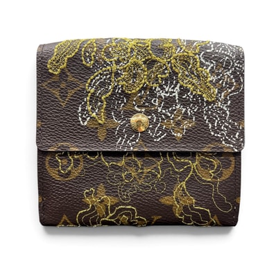 LOUIS VUITTON 希少 展示品級美品 ルイヴィトン ポルトモネ ビエ カルト クレディ モノグラムダンテェル 二つ折り財布 Wホック財布 M95395 PVC レザー SP1017 デッドストック LV SAランク 中古 鑑定済 ヴィトン財布