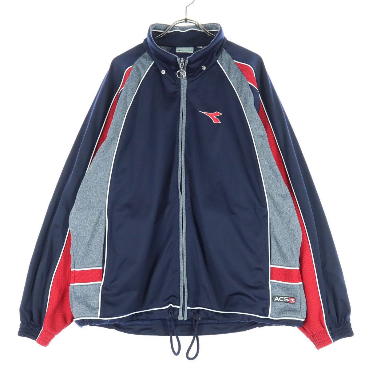 Diadora ディアドラ ロゴ刺繍 トラックジャケット M ネイビー