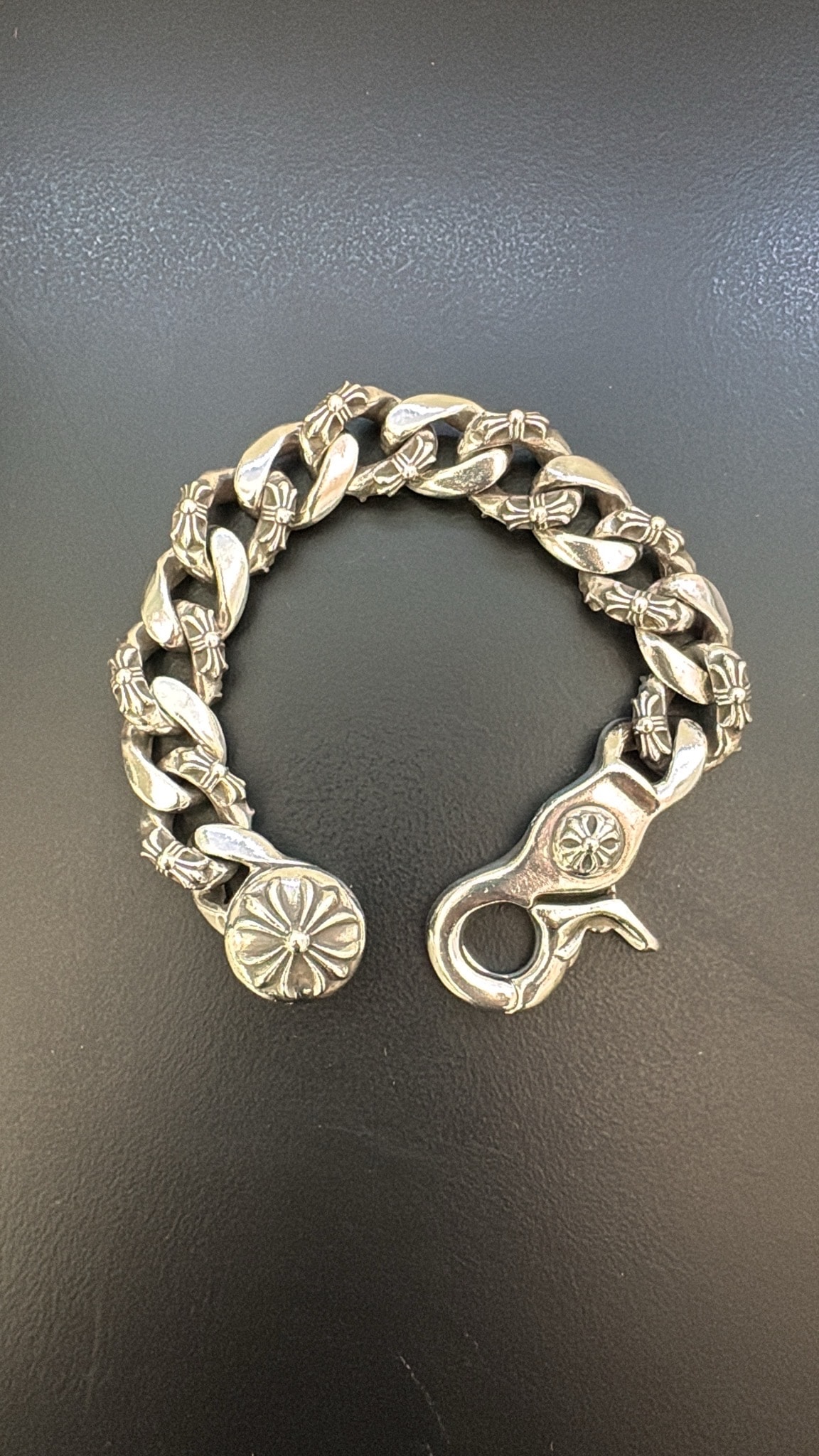 Chrome Hearts Fancy Link Bracelet / Clip "Silver"