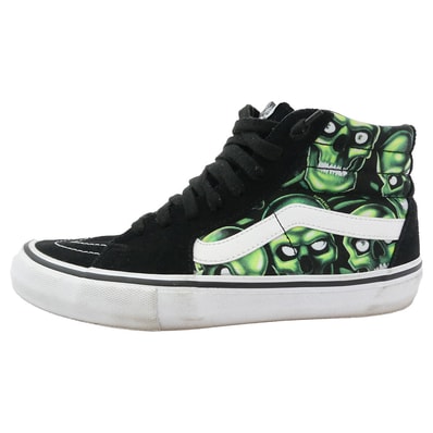 Supreme シュプリーム スニーカー 18SS × VANS バンズ Skull Pile SK8-Hi スカル パイル スケート ハイカット スニーカー ブラック系 26cm【中古】