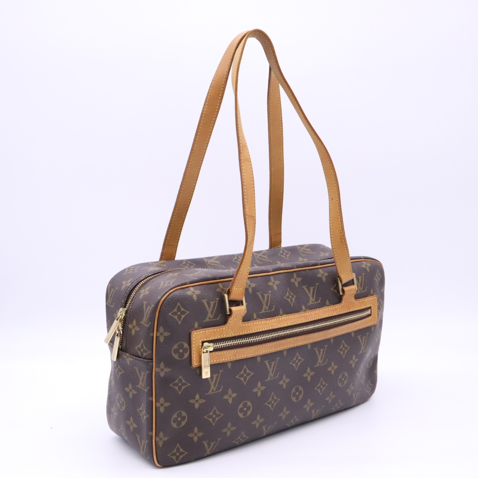 LOUIS VUITTON ルイ・ヴィトン モノグラム シテGM M51181 ハンドバッグ ブラウン ベージュ コーティングキャンバス レザー レディース