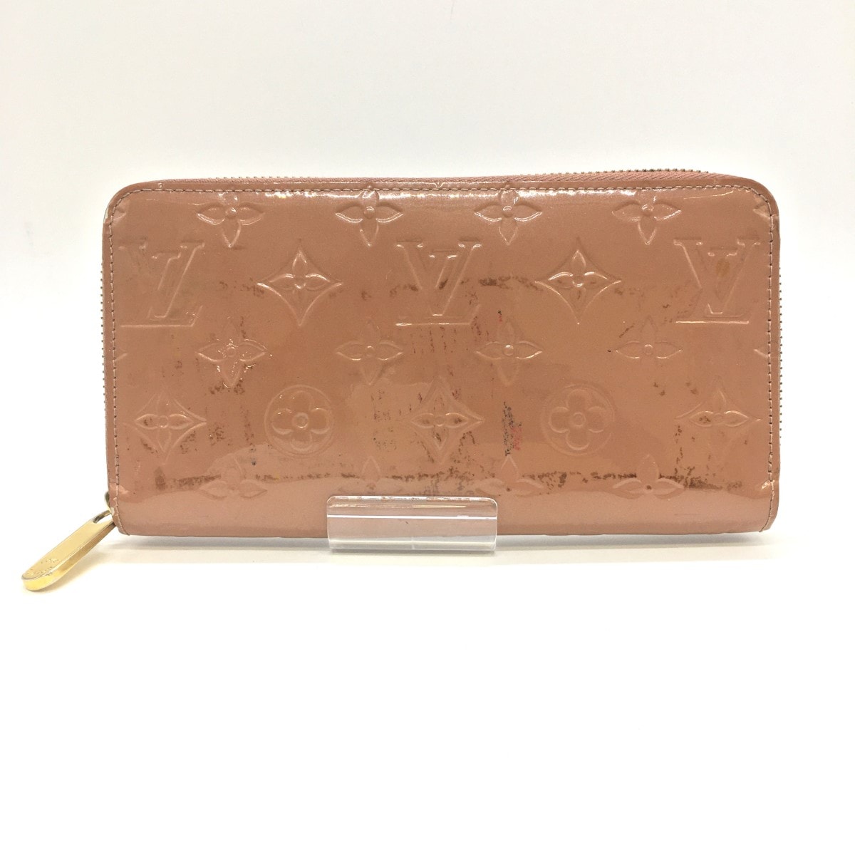 LOUIS VUITTON ルイヴィトン ヴェルニ ジッピーウォレットローズヴェルール  M91599 ベージュ
