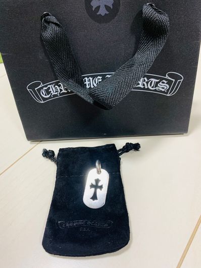 Chrome Hearts Dog Tag S Cut Out Cross "Silver"