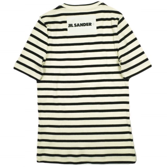 JIL SANDER+ ジルサンダー イタリア製 Horizontal stripe crew neck Tee ボーダークルーネックTシャツ JPPU707524 WU247518 XS Beige/Black JIL SANDER 半袖 トップス