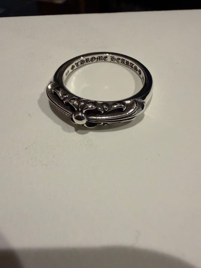 Chrome Hearts Baby Classic Ring w/ Floral Cross "Silver"