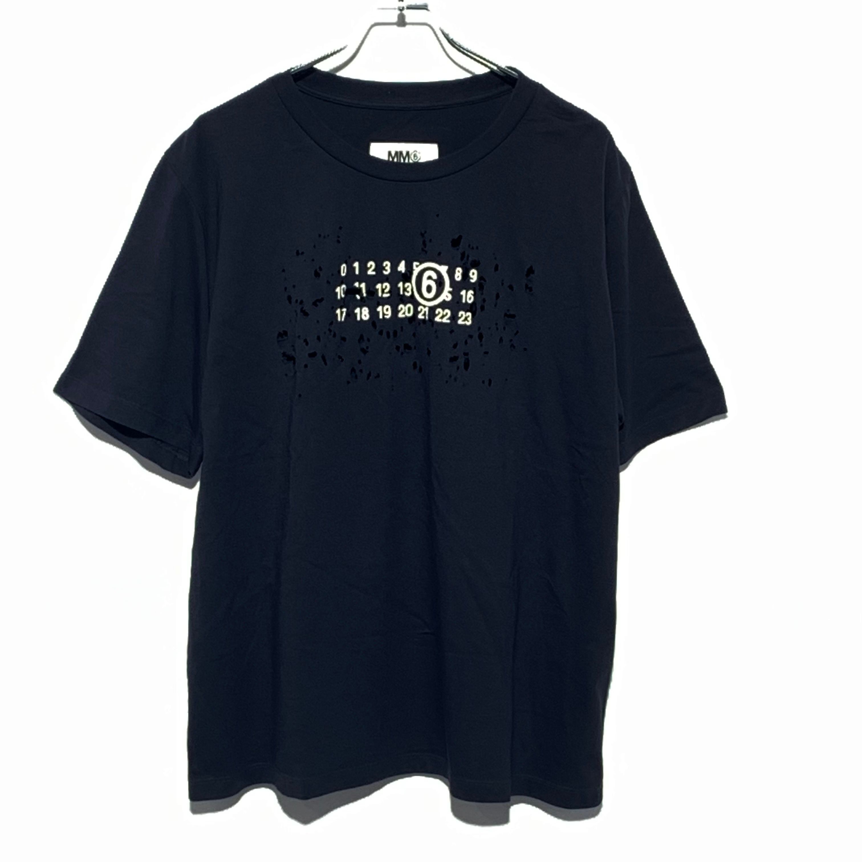 MM6 Maison Margiela Logo Print Crew Neck T-Shirt "Black"