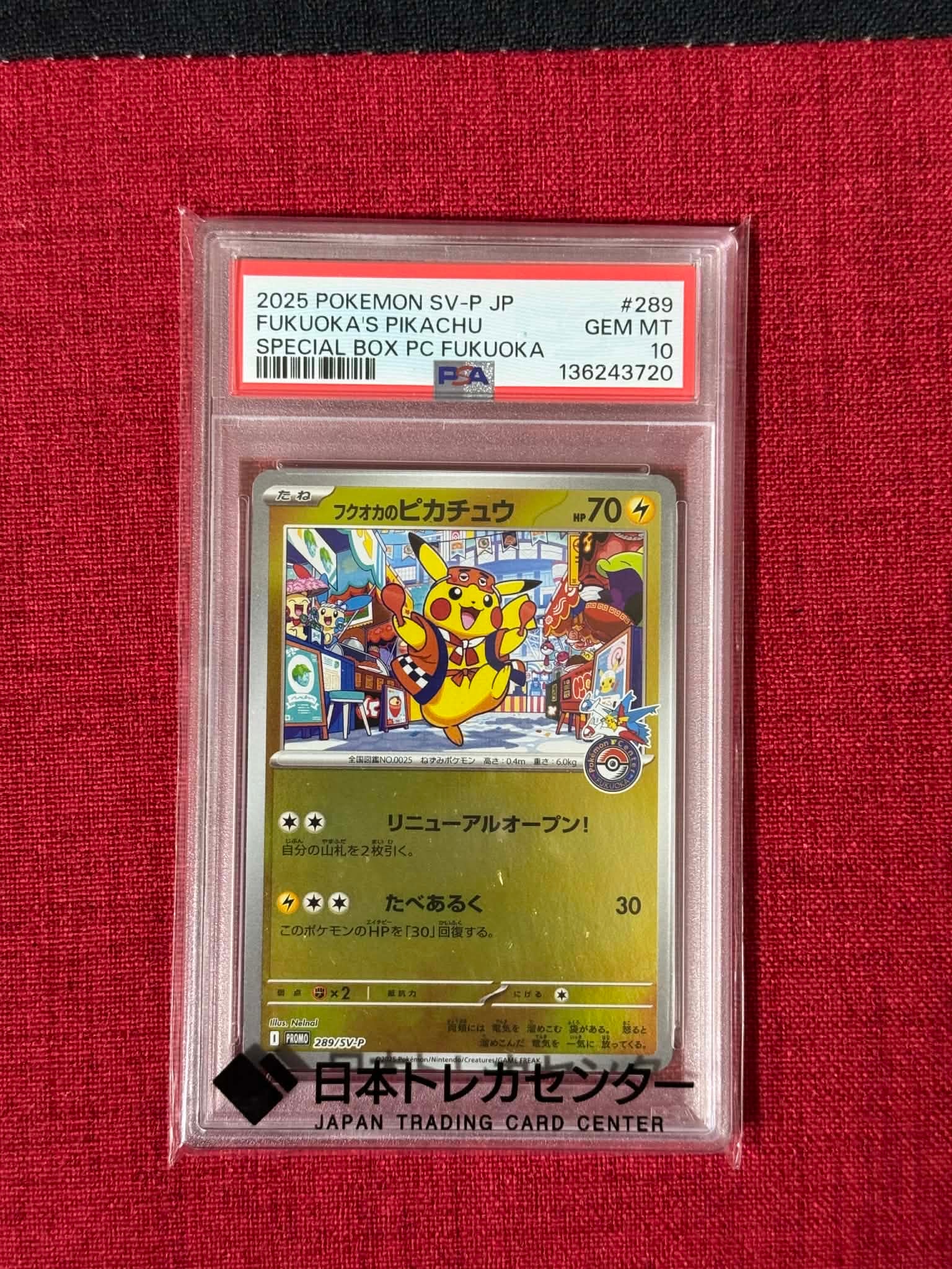 フクオカのピカチュウ P [SV-P 289](スペシャルBOX「ポケモンセンターフクオカ」)