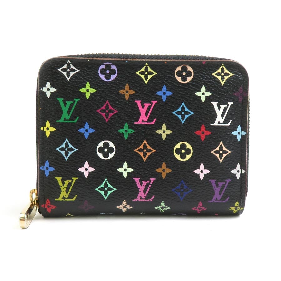 ルイ ヴィトン LOUIS VUITTON コインケース モノグラムマルチカラー ジッピーコインパース モノグラムマルチカラー ブラック ゴールド レディース【中古】 e60700a
