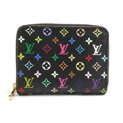 ルイ ヴィトン LOUIS VUITTON コインケース モノグラムマルチカラー ジッピーコインパース モノグラムマルチカラー ブラック ゴールド レディース【中古】 e60700a