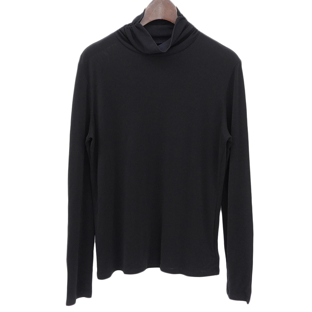 ランバン 美品 シルク タートルネック カットソー トップス レディース ブラック 38 2919701 38