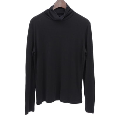 ランバン 美品 シルク タートルネック カットソー トップス レディース ブラック 38 2919701 38