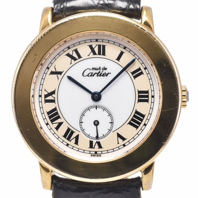 カルティエ CARTIER W100 マストロンド LM スモールセコンド ホワイト クォーツ レディース 保証書付き 腕時計 E#149955
