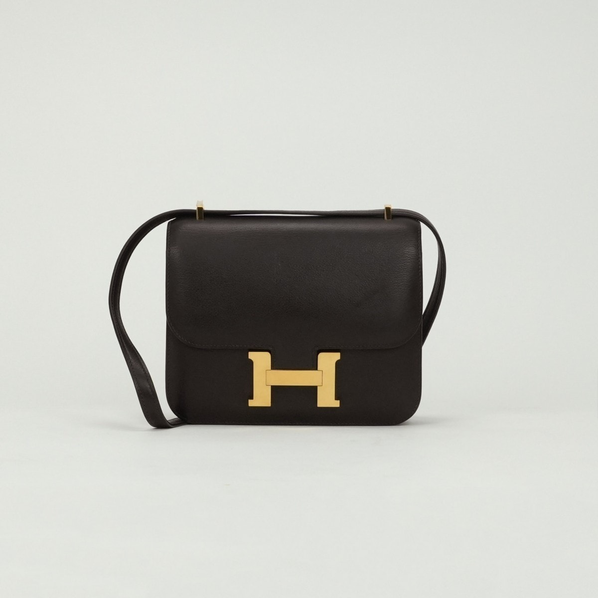 エルメス HERMES コンスタンス3 ミニ18 コンスタンス 3 ミニ 18 バッグ ショルダーバッグ エバーカーフ カフェ Cafe ブラウン Brown 茶 ゴールド金具 エヴァーカーフ