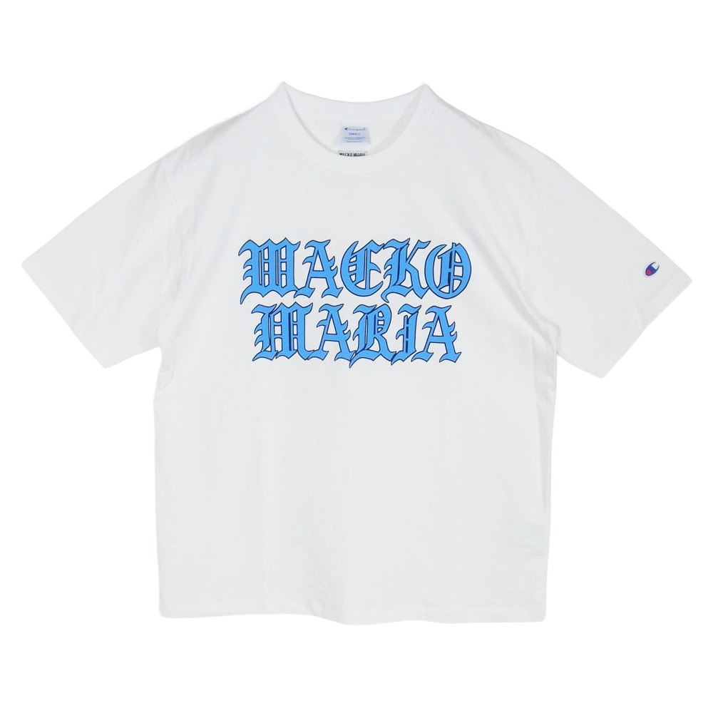 WACKO MARIA WACKO 마리아 챔피언 26SS × 챔피언 헤비 웨이트 티셔츠 챔피언 헤비급 로고 티셔츠 화이트 S [중고]