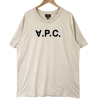 未使用品 A.P.C. アーペーセー Standard Grand VPC 無地 春夏 SS 半袖Tシャツ コットン ベージュ メンズ XL【古着】【中古】
