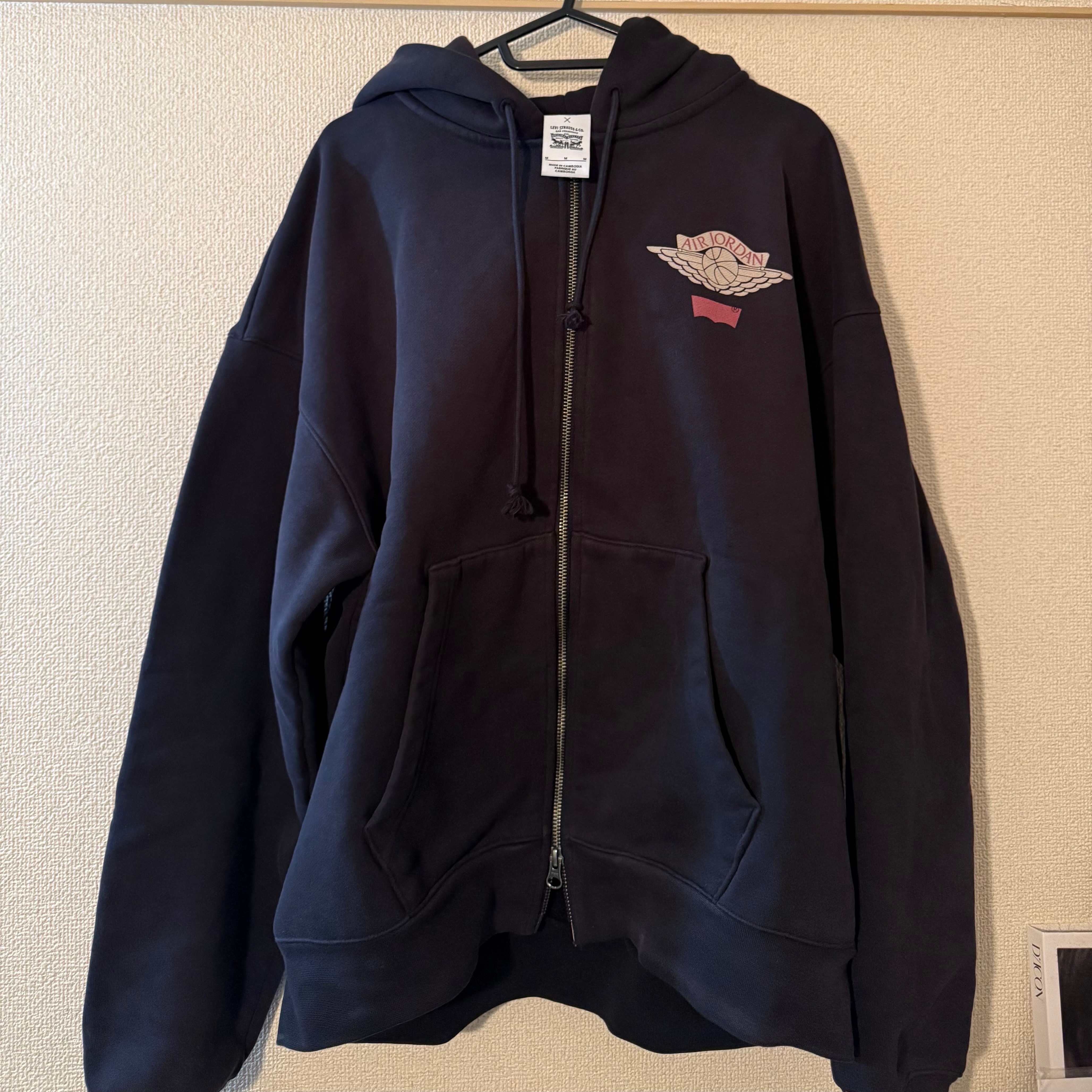 Nike Jordan x LEVI'S Heavyweight Fleece Zip Hoodie "Black" (US Size) IM6734-010