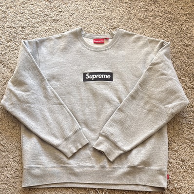 Supreme Box Logo Crewneck "Heather Grey" (22FW)