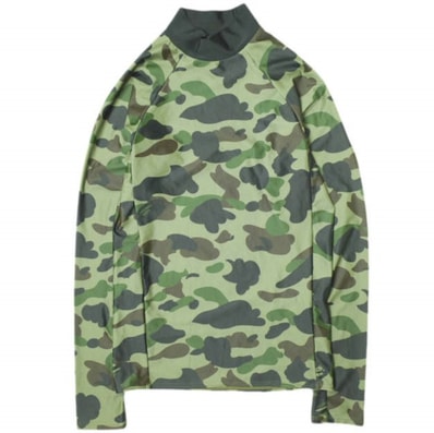 A BATHING APE ア ベイシング エイプ 日本製 1ST CAMO RASH GUARD M ラッシュガード 001GDF201059X M カモフラージュ 長袖 水着 トップス g21387