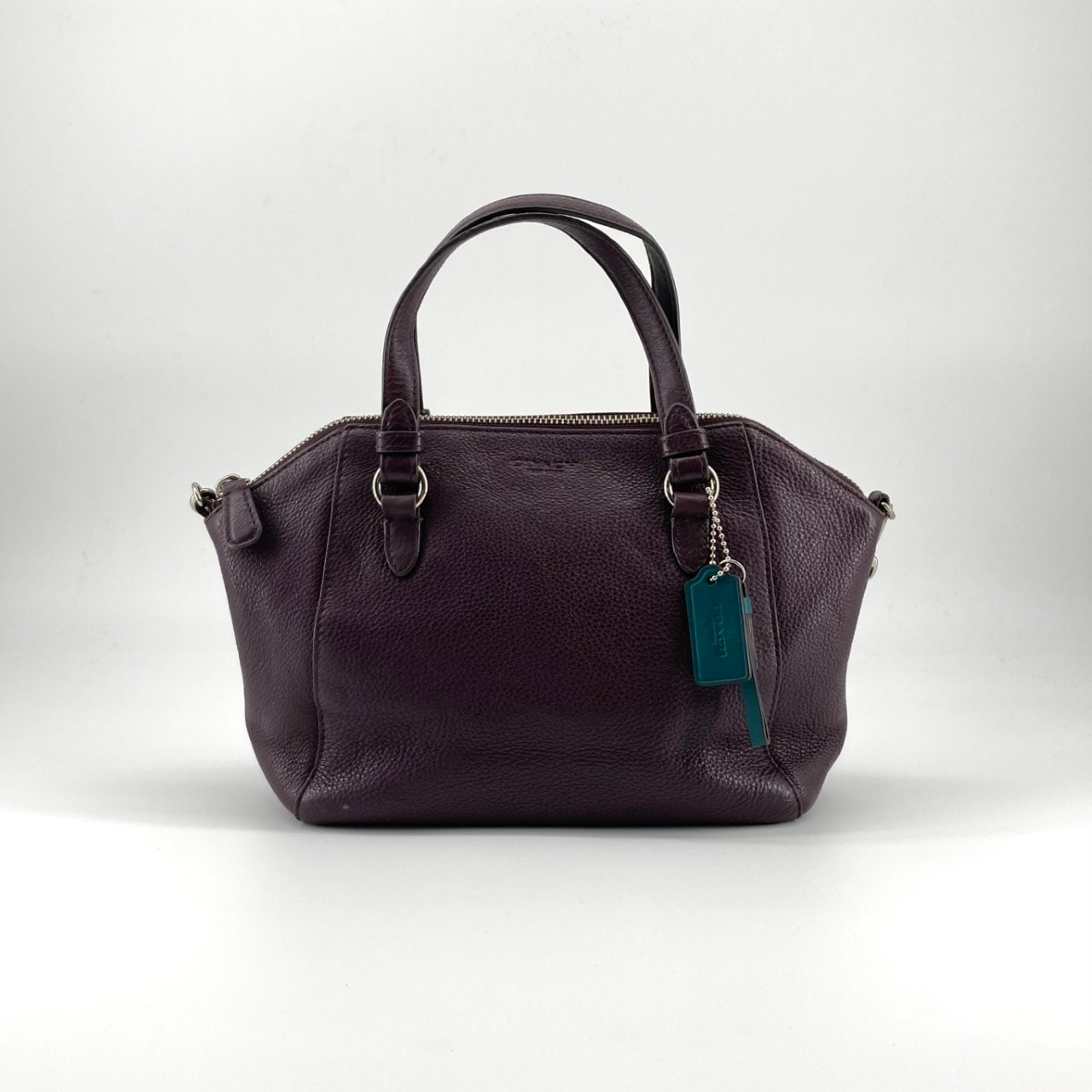 COACH(コーチ) パーク レザー ミニ サッチェル F30281 トートバッグ パープル