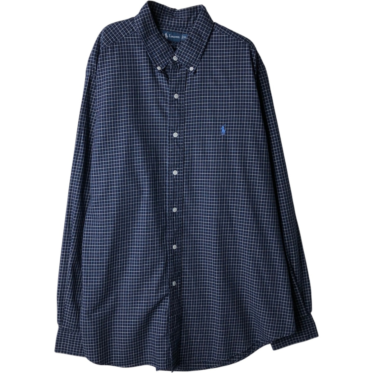 古着 ラルフローレン Ralph Lauren CLASSIC FIT クラシックフィット 長袖 ボタンダウンチェックシャツ メンズXL相当/eaa618543