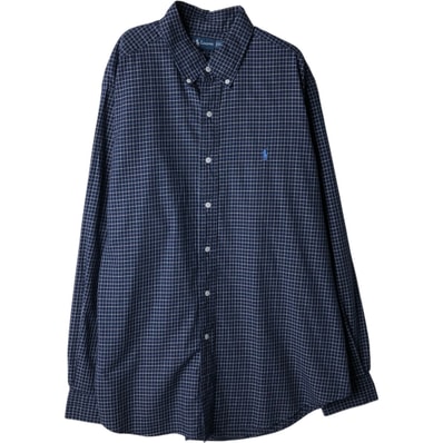 古着 ラルフローレン Ralph Lauren CLASSIC FIT クラシックフィット 長袖 ボタンダウンチェックシャツ メンズXL相当/eaa618543