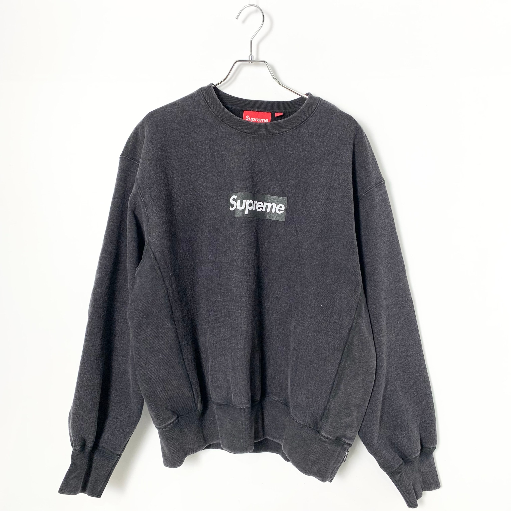 Supreme Washed Box Logo Crewneck "Black"