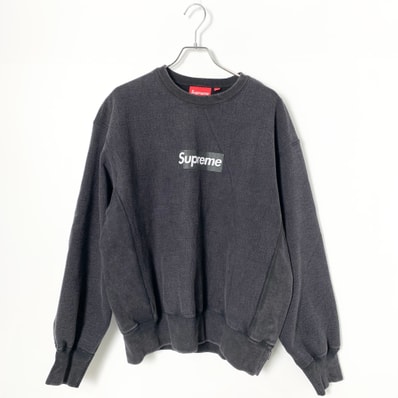 Supreme Washed Box Logo Crewneck "Black"