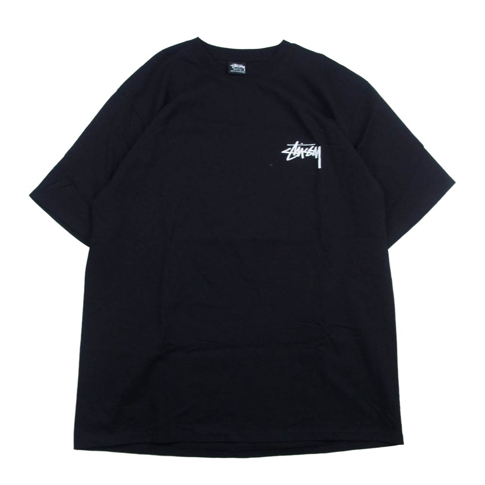 STUSSY ステューシー Tシャツ STOCK DOG TEE ストック ロゴ ドッグ プリント 半袖 Tシャツ ブラック系 L【中古】