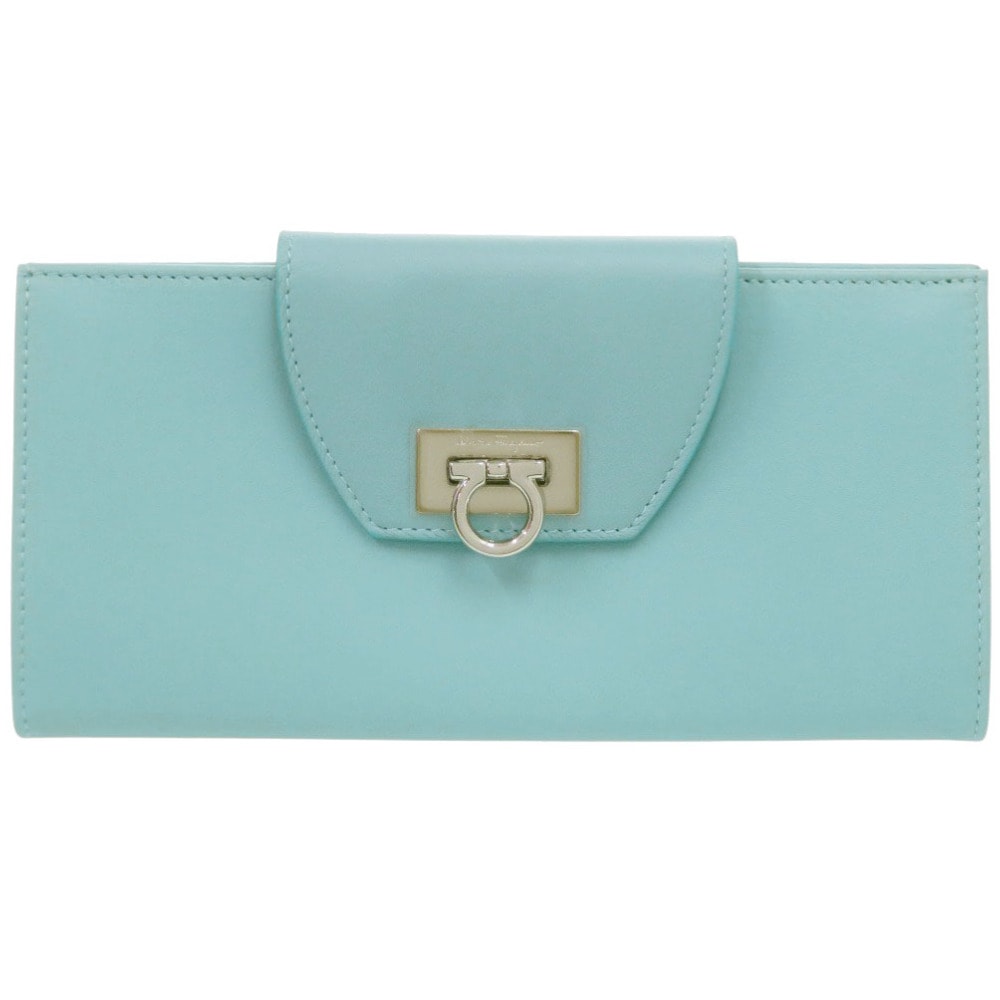 サルヴァトーレフェラガモ    ガンチーニ レザー  ライトブルー