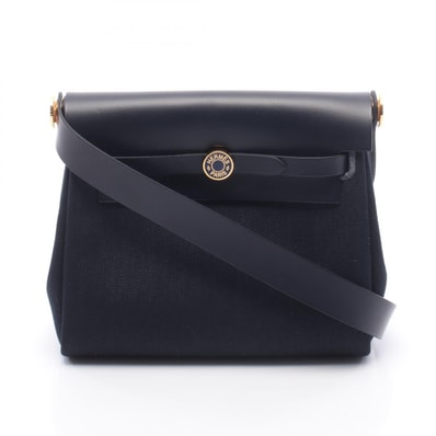 エルメス HERMES エールバッグジップ ミニ ショルダーバッグ バッグ レザー トワルミニタリー / ヴァッシュハンター ヴァッシュハンター ブルーインディゴ K刻印(2025年製造) レディース ネイビー系 【中古】
