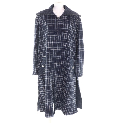 極美品 シャネル コート ネイビー レディース 34 P73110