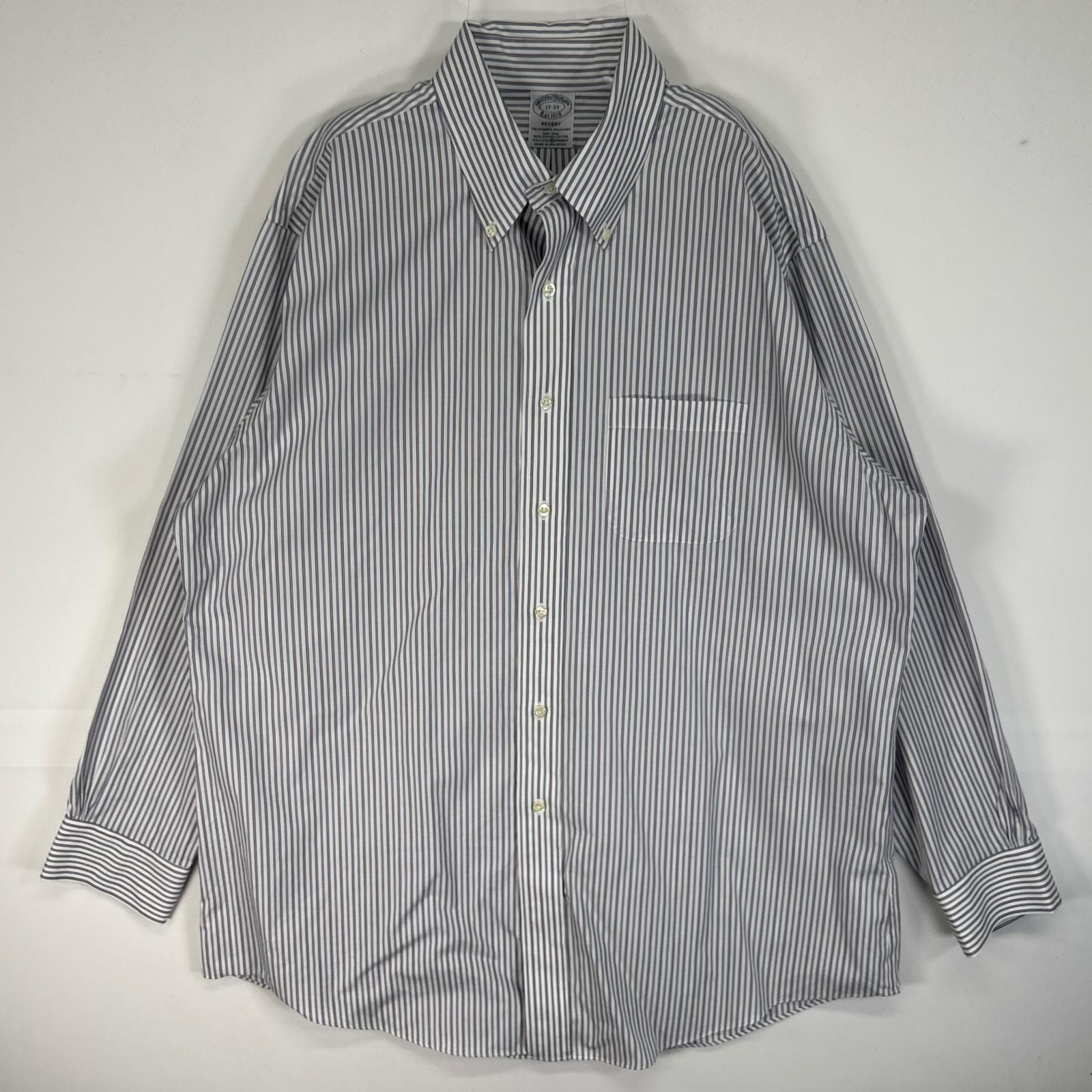 古着 ブルックスブラザーズ Brooks Brothers 長袖シャツ ストライプ 胸ポケ REGENT XL ブルー系 マルチカラー メンズ
