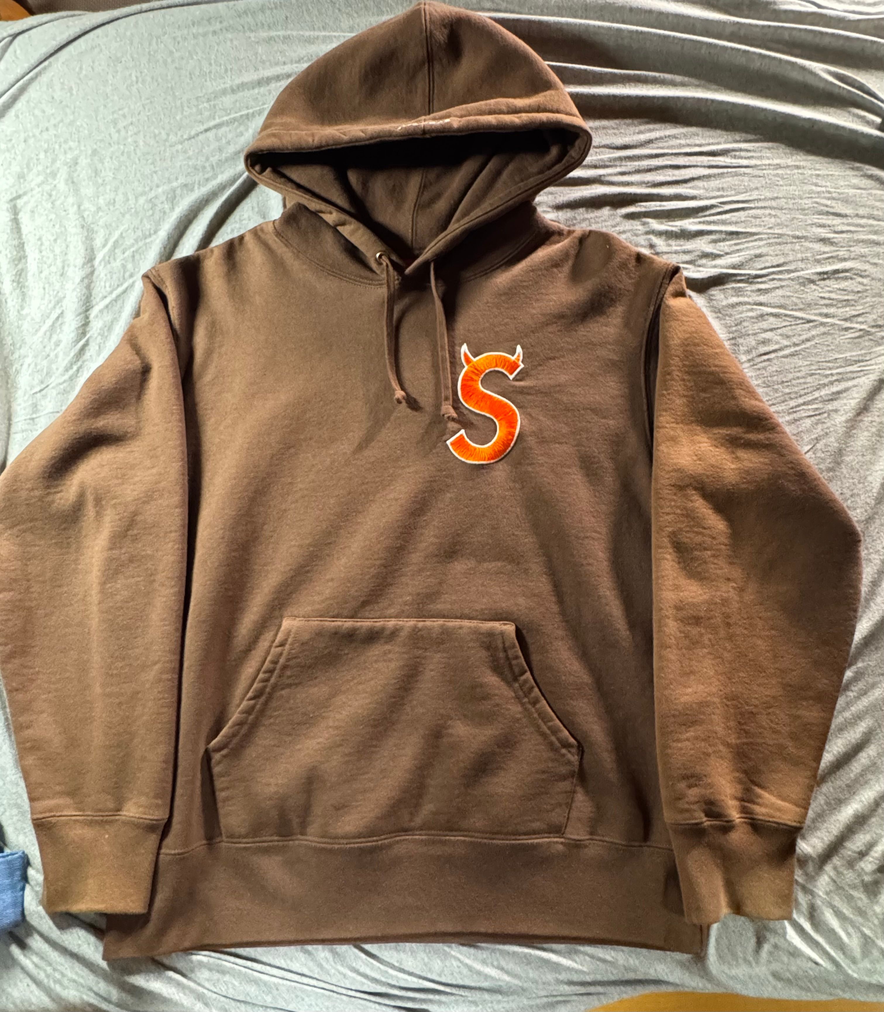 Supreme S Logo Hooded Sweatshirt "Brown" (22FW)