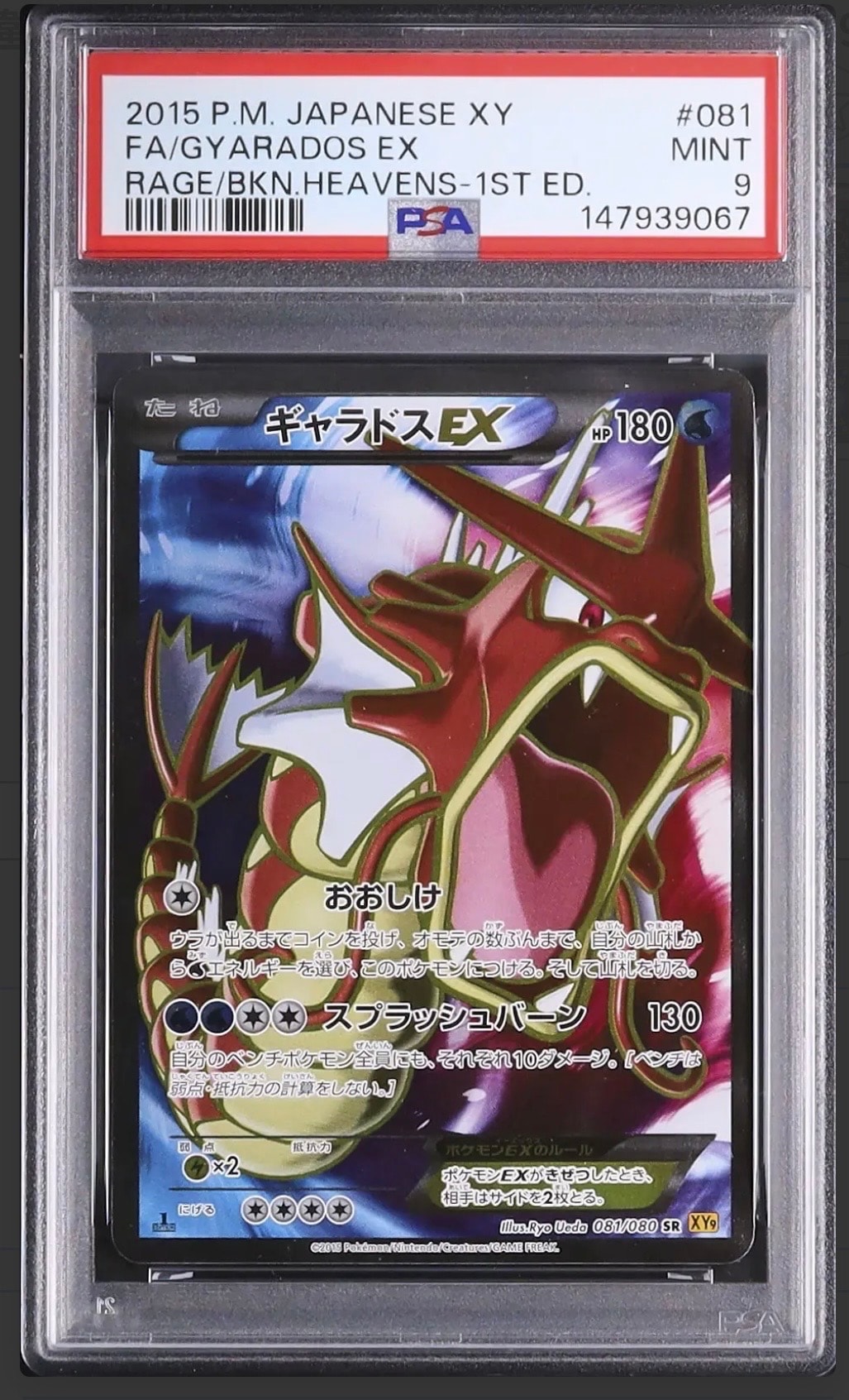 PSA9】ギャラドスEX SR :1ED [XY9 081/080](拡張パック「破天の怒り