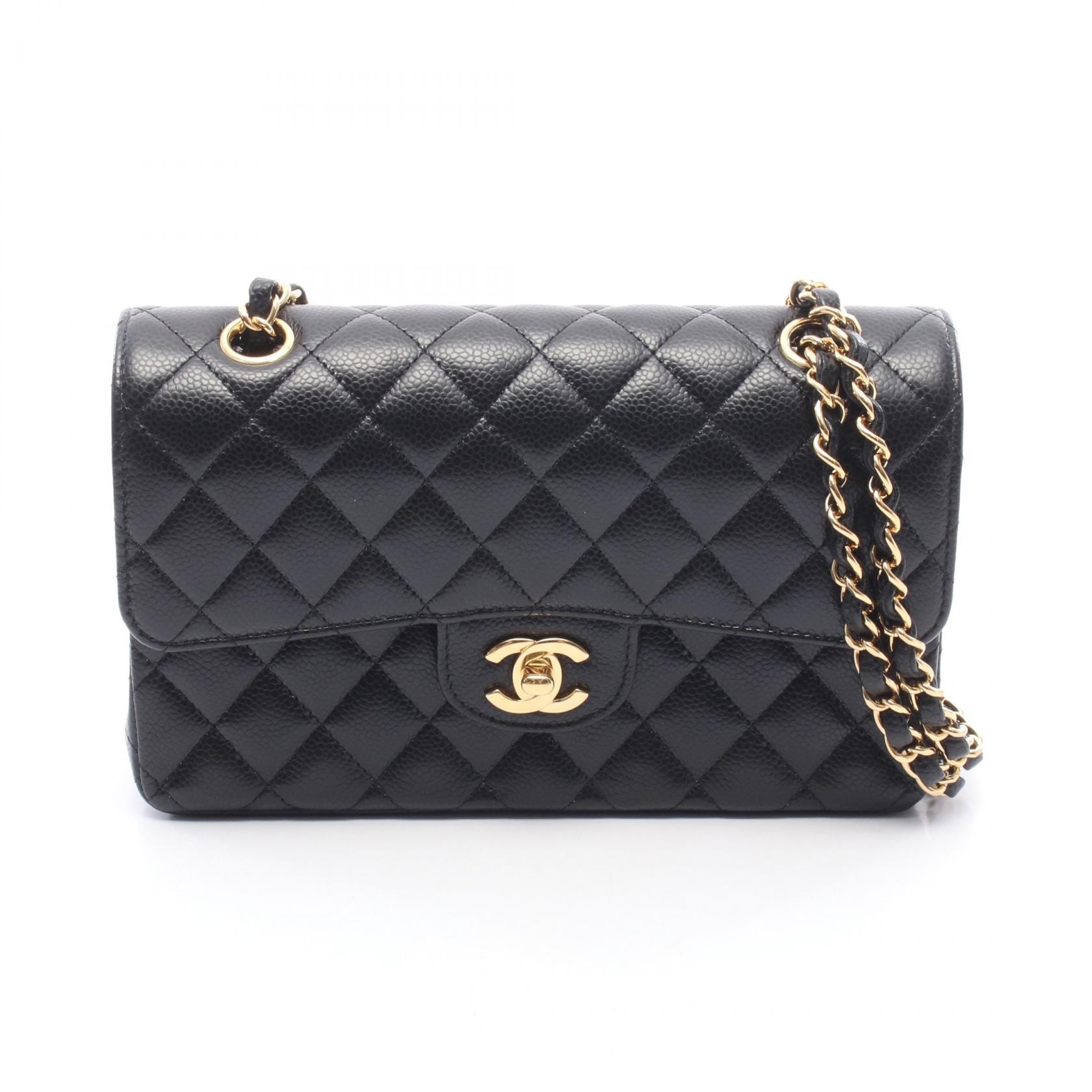 シャネル CHANEL マトラッセ Wフラップ ショルダーバッグ バッグ カーフ(牛革) レディース ブラック系 【中古】