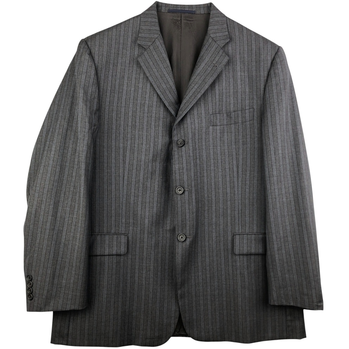 古着 バーバリー Burberry's BURBERRY LONDON ストライプ柄 ウールテーラードジャケット USA製 メンズXL相当/evb032215