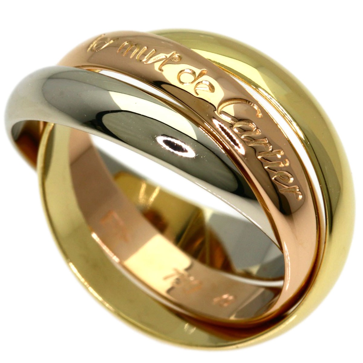 CARTIER カルティエ トリニティ #49 リング・指輪 K18YG K18WG K18PG レディース [中古]