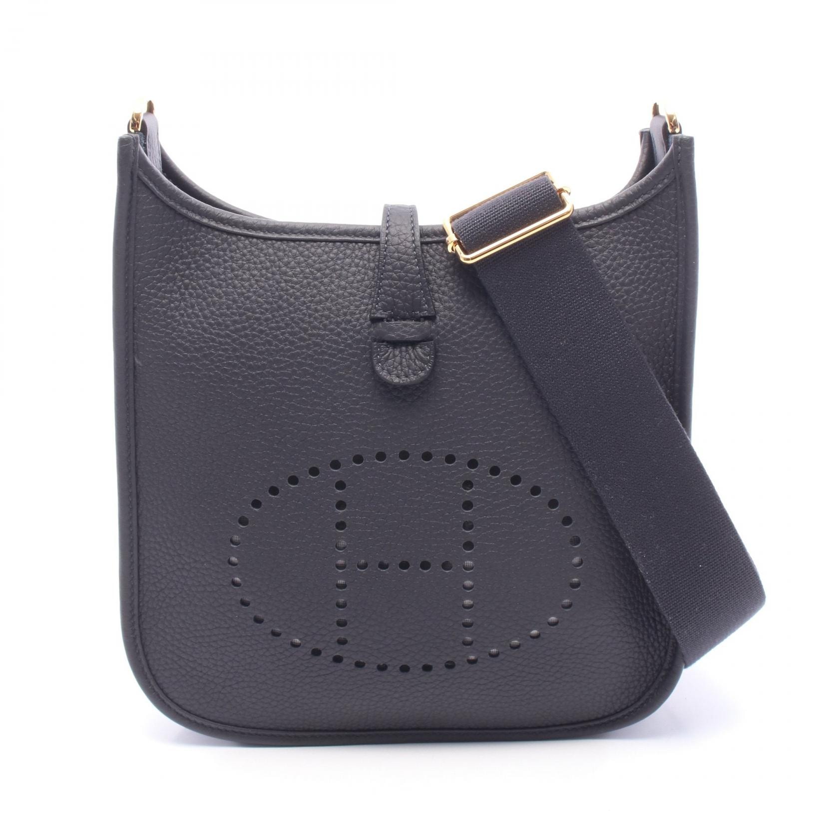 エルメス HERMES エヴリン23 キャバン ショルダーバッグ バッグ レザー トリヨンクレマンス トリヨンクレマンス レディース ネイビー系 【中古】