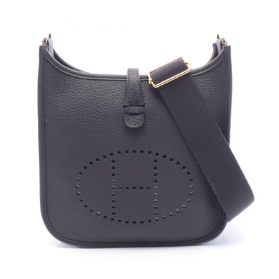 エルメス HERMES エヴリン23 キャバン ショルダーバッグ バッグ レザー トリヨンクレマンス トリヨンクレマンス レディース ネイビー系 【中古】