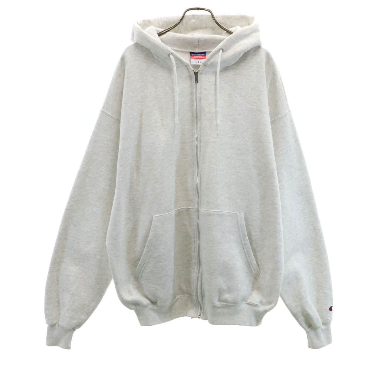 Champion チャンピオン 長袖 スウェット ジップパーカー L グレー 裏起毛