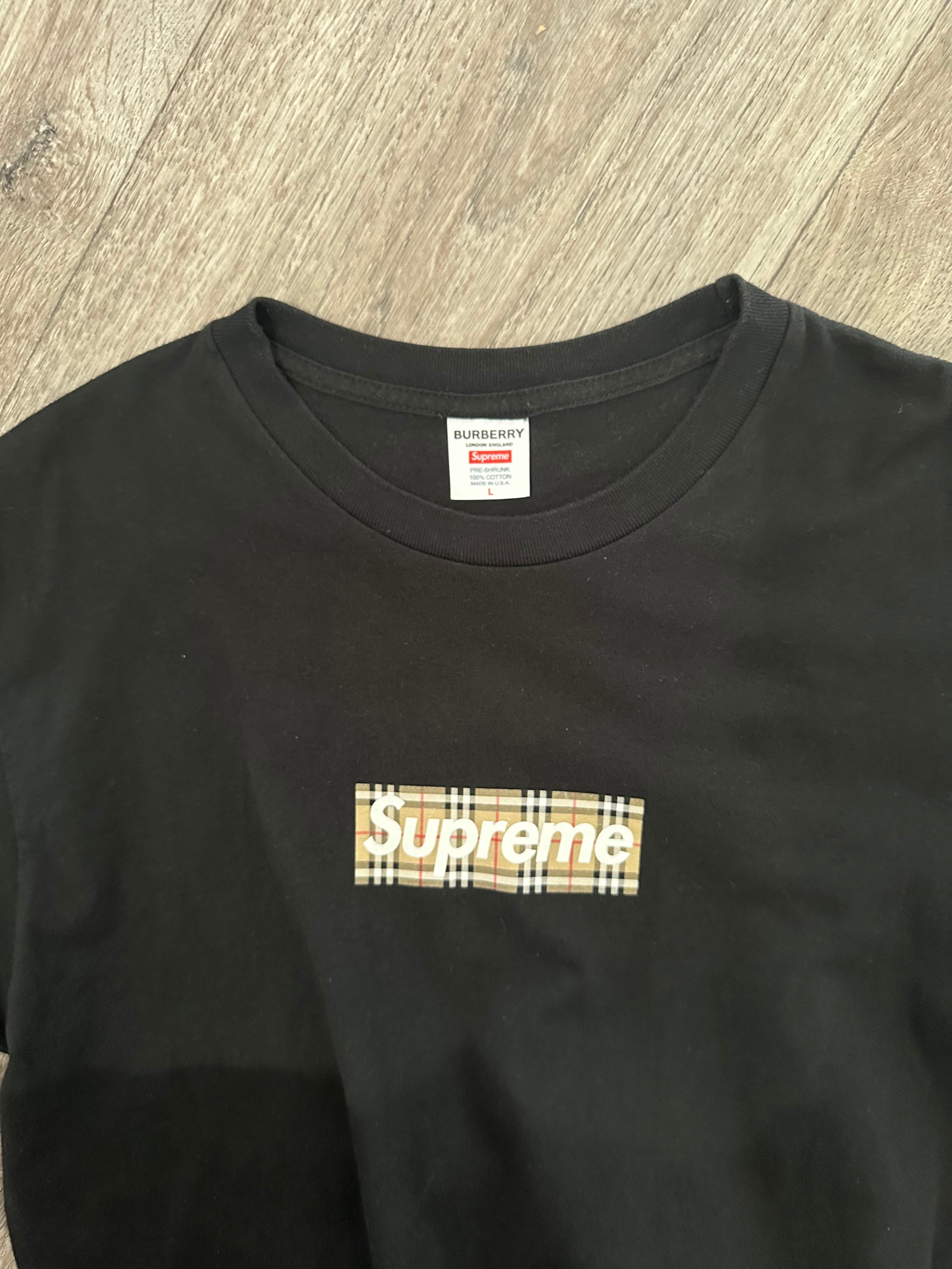 Supreme / Burberry Box Logo Tee "Black"
