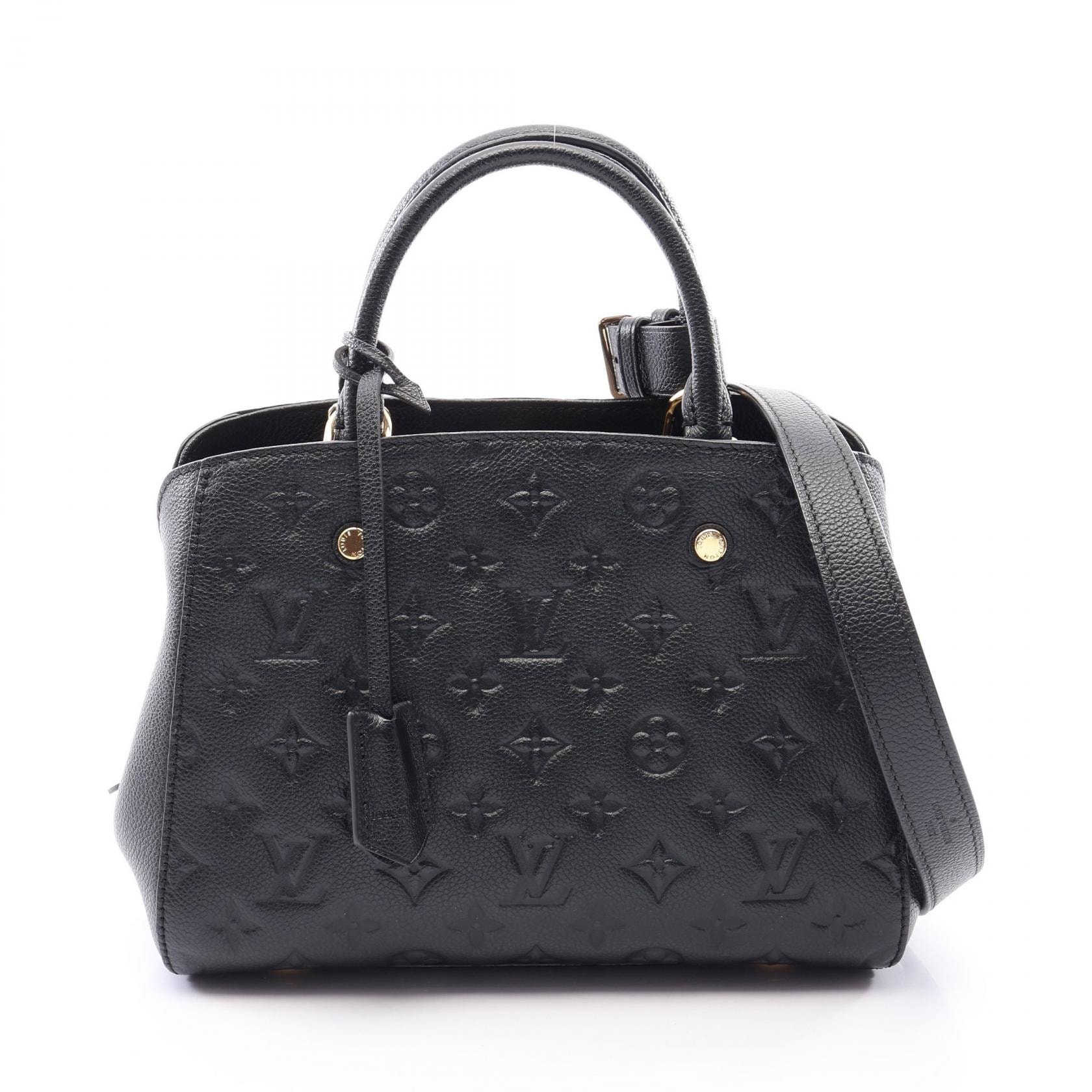 ルイ・ヴィトン LOUIS VUITTON モンテーニュBB モノグラムアンプラント ノワール 2WAY ハンドバッグ バッグ レザー レディース ブラック系 M41053 【中古】