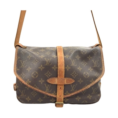 〇〇LOUIS VUITTON ルイヴィトン モノグラム ソミュール ショルダーバッグ M42256 ブラウン