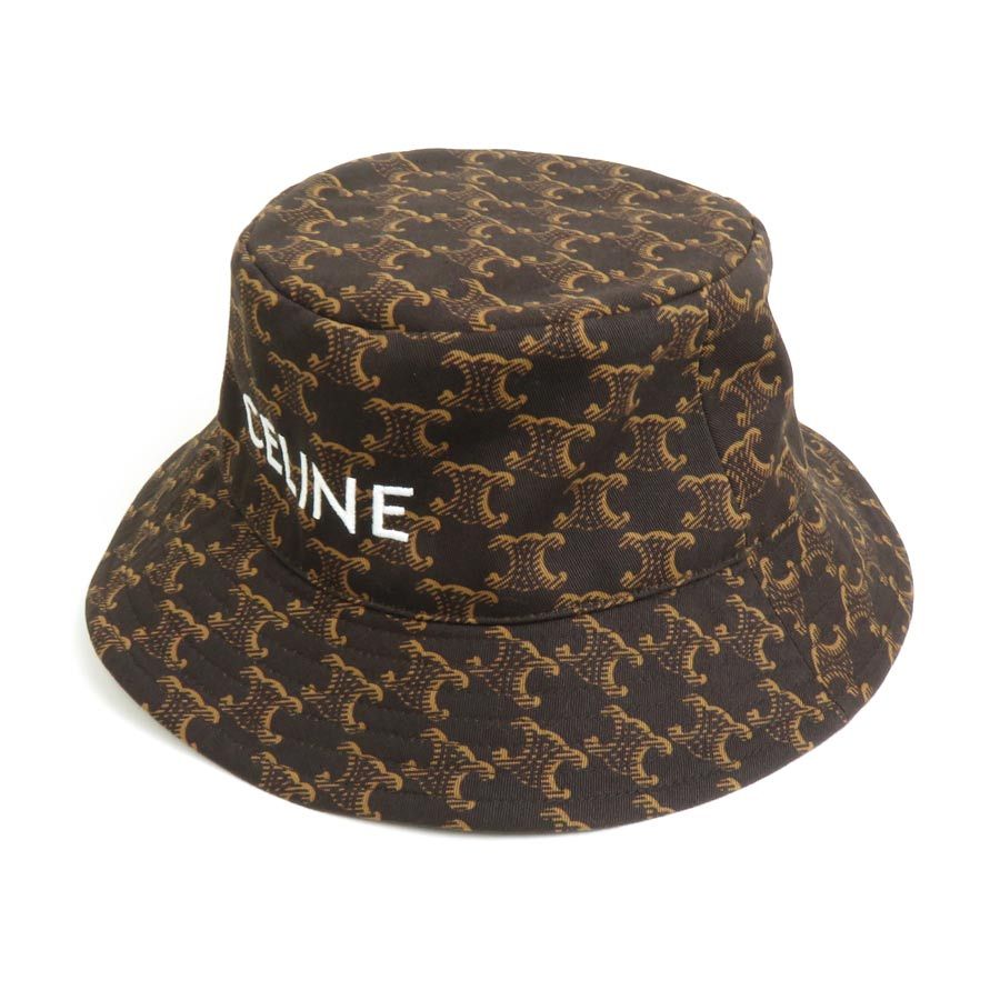 【新品・未使用】CELINE ブラック バケットハット 値下げ不可CELINE セリーヌ バケットハット バケハ Lサイズ
