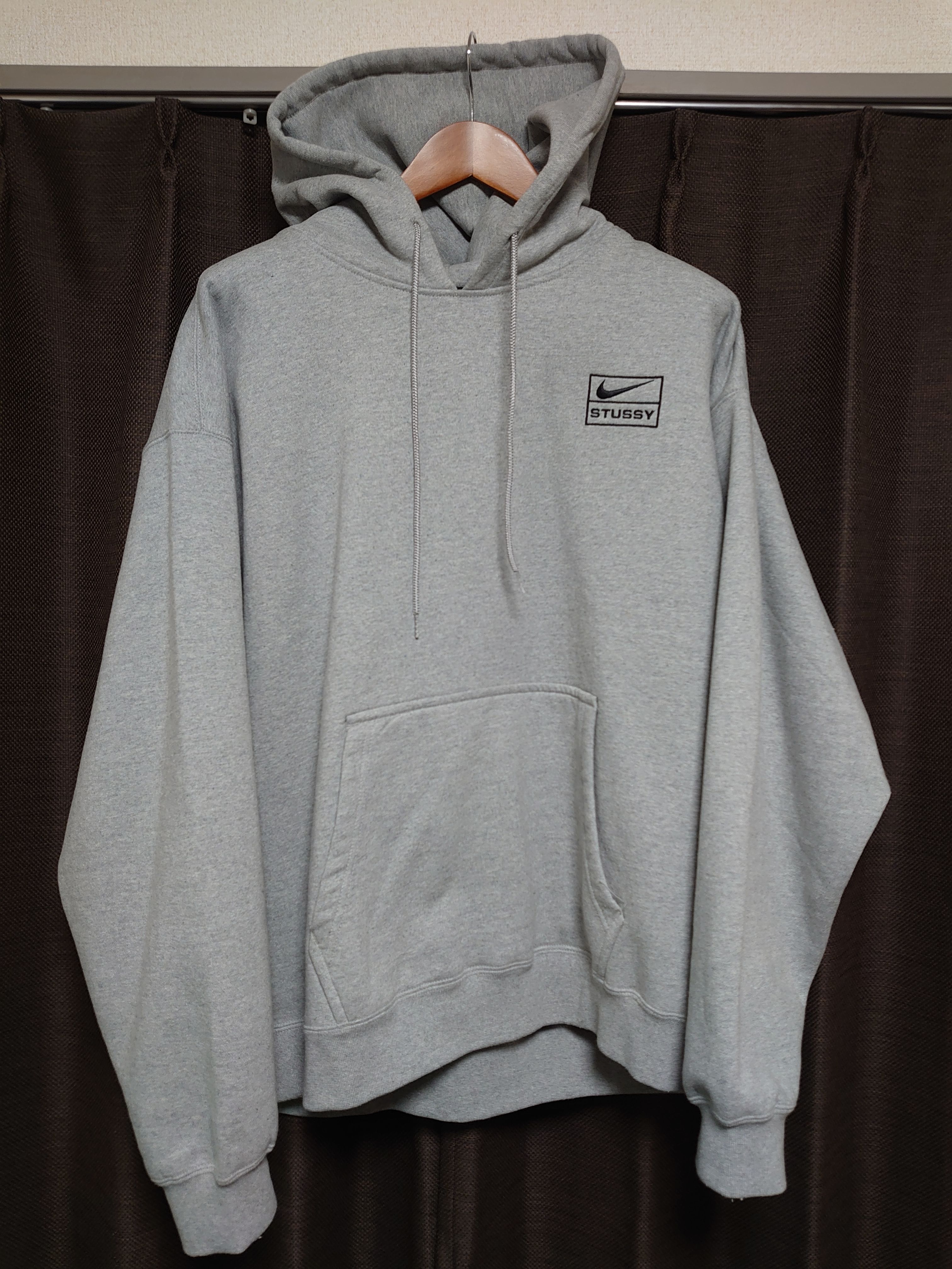 Stussy × Nike NRG Washed Hoodie (US Size) "Grey" DJ9488-063