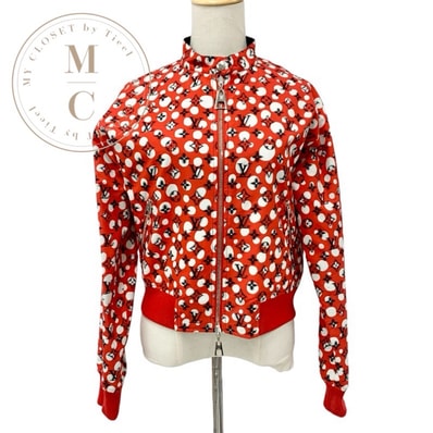 ルイヴィトン LOUIS VUITTON アウター コットン レッド ブラック ドット リバーシブル 草間彌生 23SS