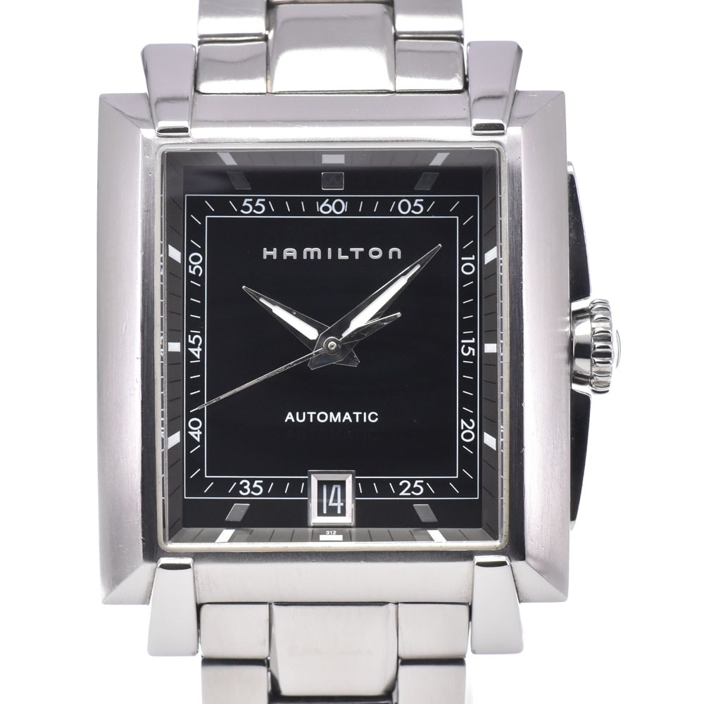 ハミルトン HAMILTON H304150 トレント デイト ブラック 自動巻き メンズ 良品 腕時計 D#149727