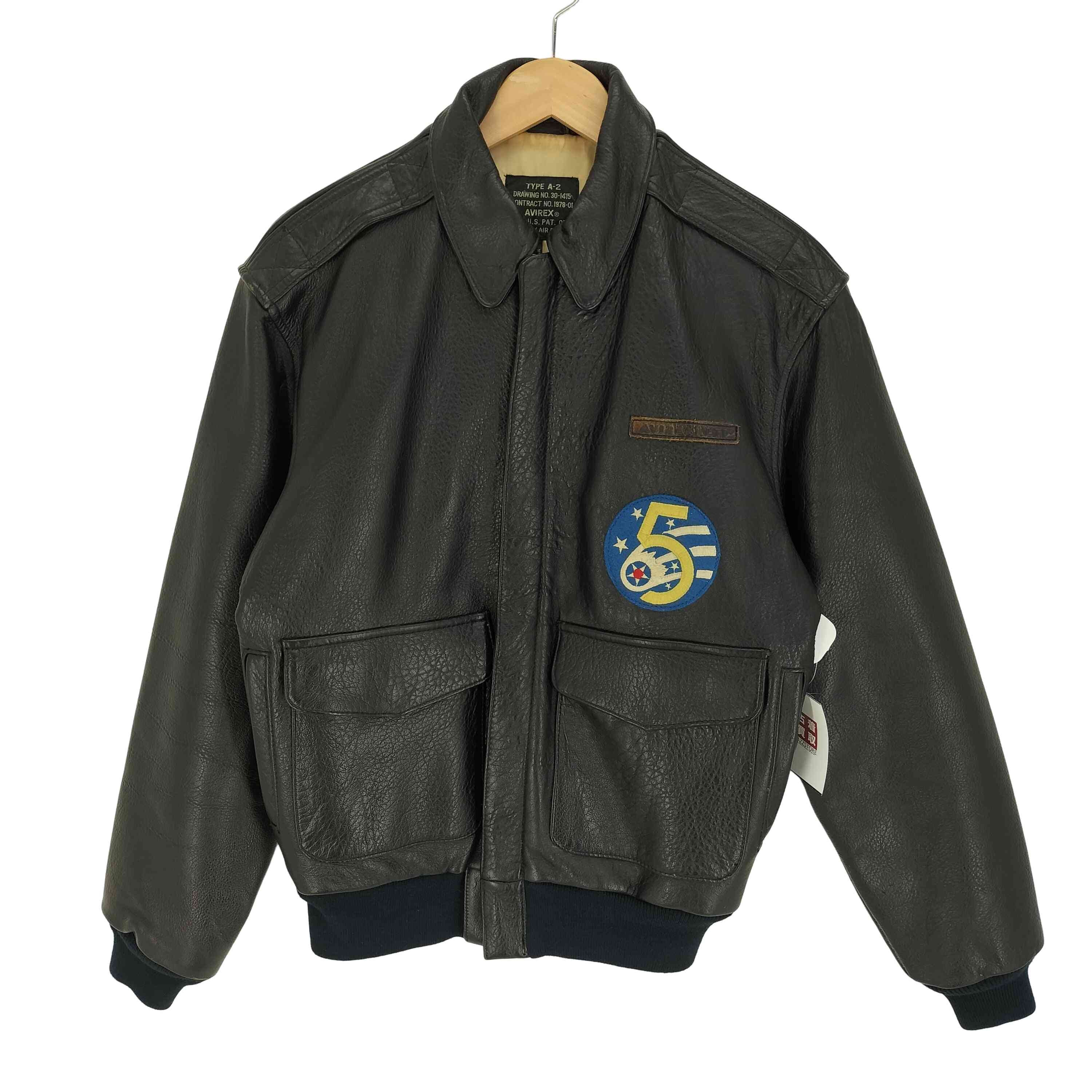 90S OLD 薔薇 バラ刺繍 A-2型 ラムレザー フライトジャケット【1142611260691】