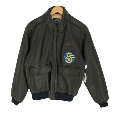 90S OLD 薔薇 バラ刺繍 A-2型 ラムレザー フライトジャケット【1142611260691】